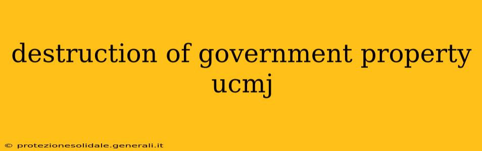 destruction of government property ucmj