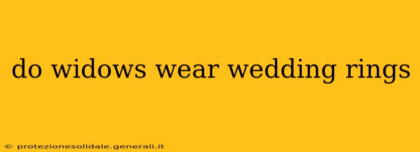 do widows wear wedding rings
