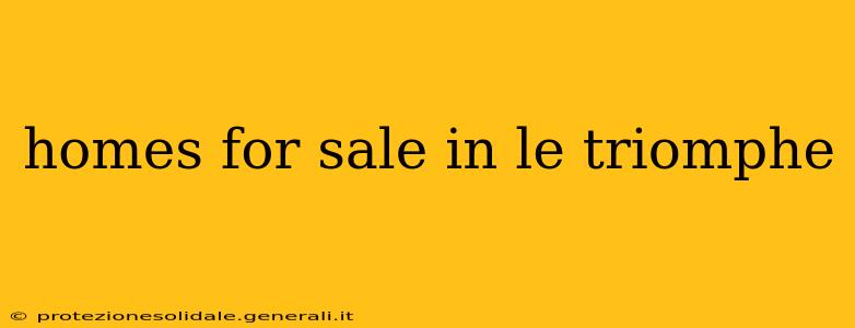 homes for sale in le triomphe