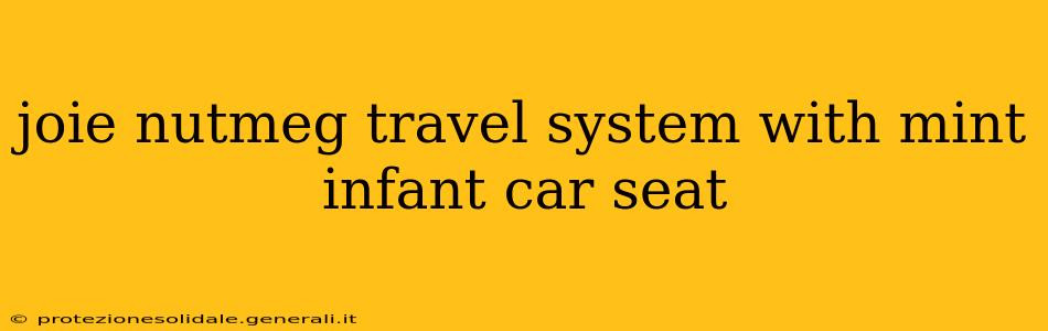 joie nutmeg travel system with mint infant car seat