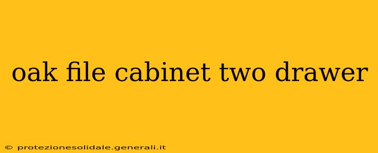 oak file cabinet two drawer