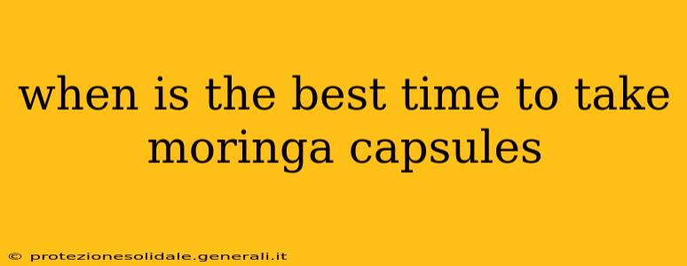 when is the best time to take moringa capsules