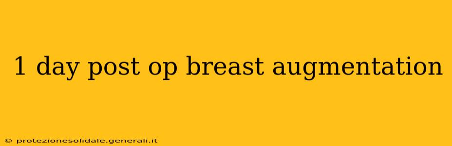 1 day post op breast augmentation