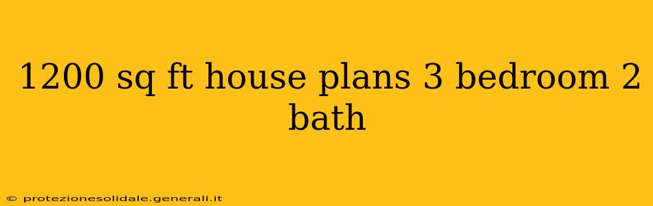 1200 sq ft house plans 3 bedroom 2 bath