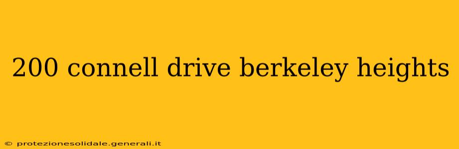 200 connell drive berkeley heights