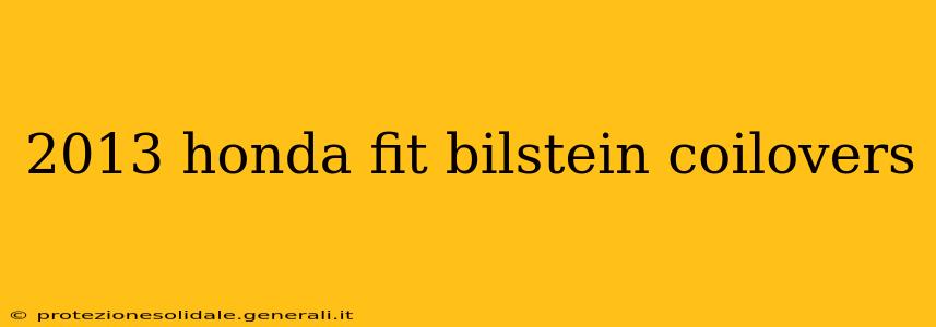 2013 honda fit bilstein coilovers