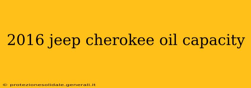2016 jeep cherokee oil capacity