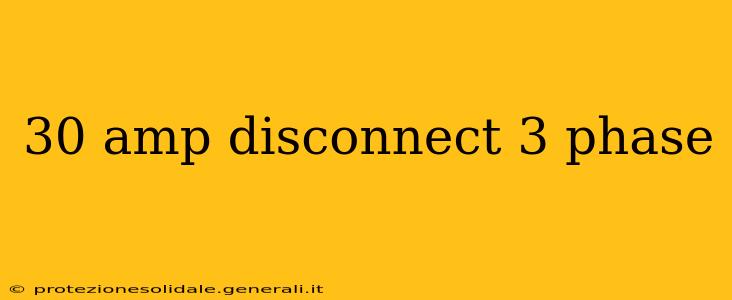 30 amp disconnect 3 phase