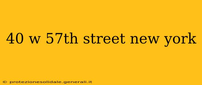 40 w 57th street new york