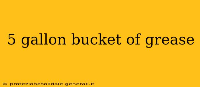 5 gallon bucket of grease