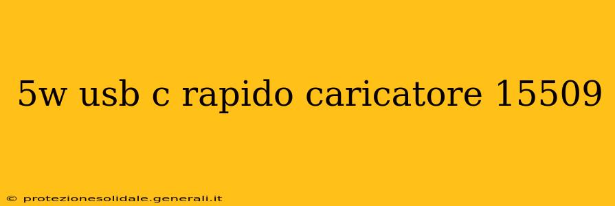 5w usb c rapido caricatore 15509