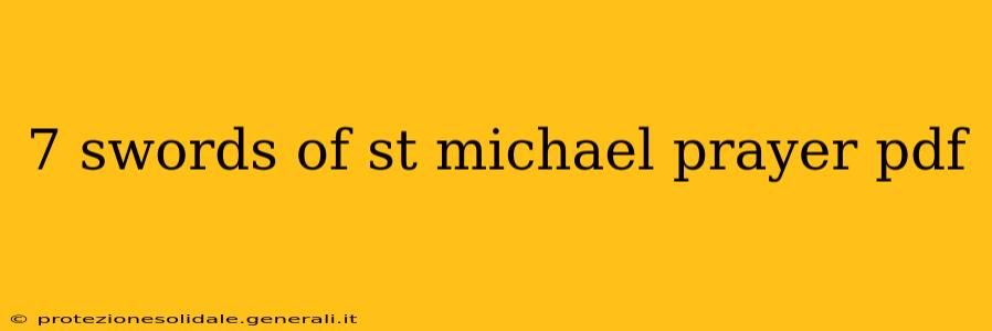 7 swords of st michael prayer pdf