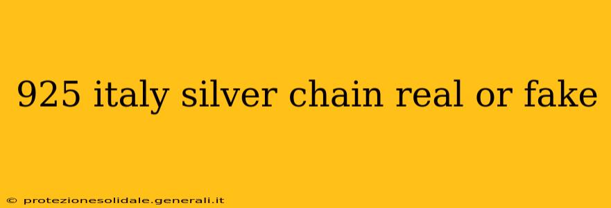 925 italy silver chain real or fake