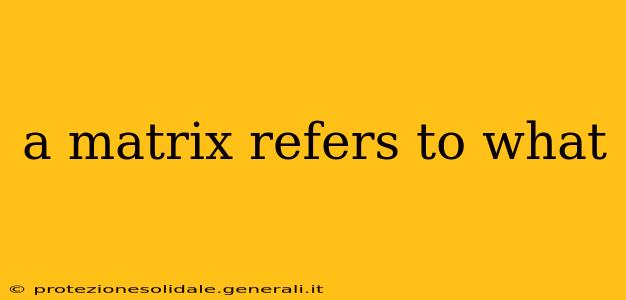 a matrix refers to what