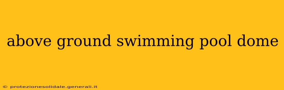 above ground swimming pool dome