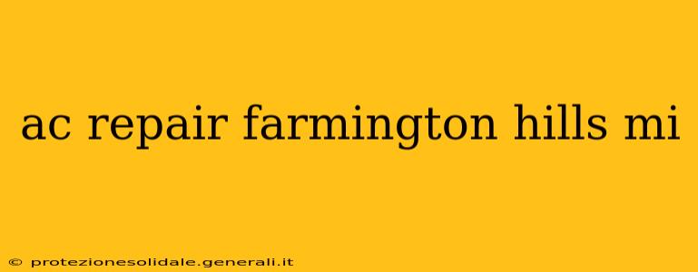 ac repair farmington hills mi