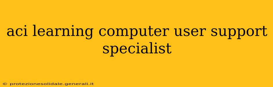 aci learning computer user support specialist