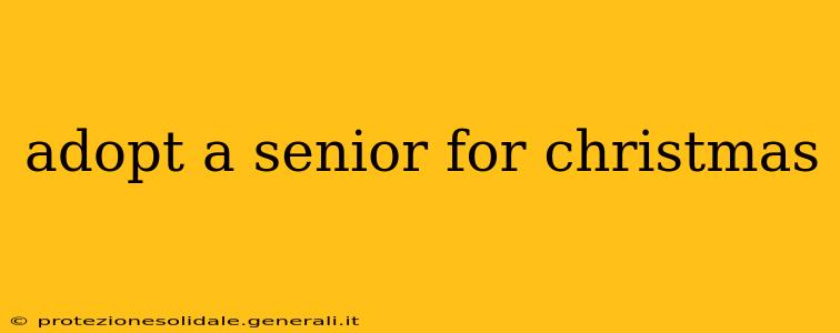 adopt a senior for christmas