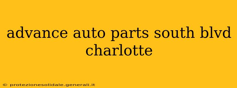 advance auto parts south blvd charlotte