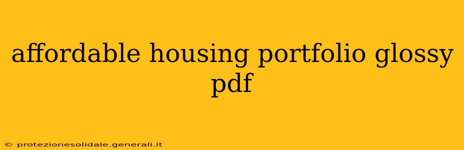 affordable housing portfolio glossy pdf