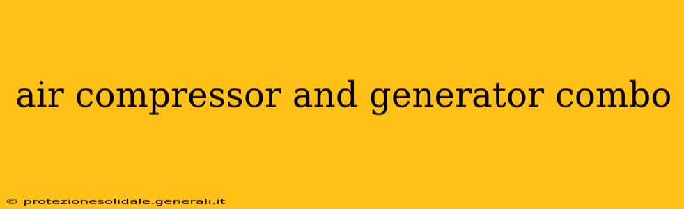 air compressor and generator combo