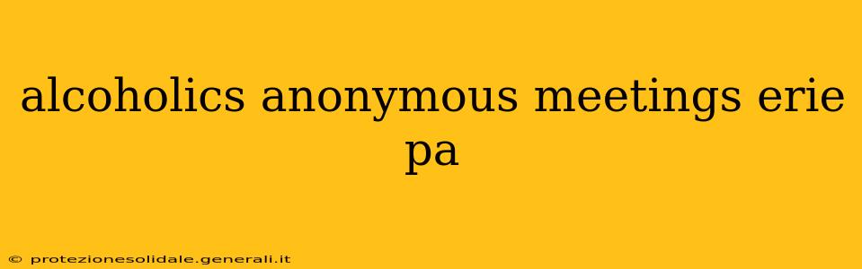 alcoholics anonymous meetings erie pa