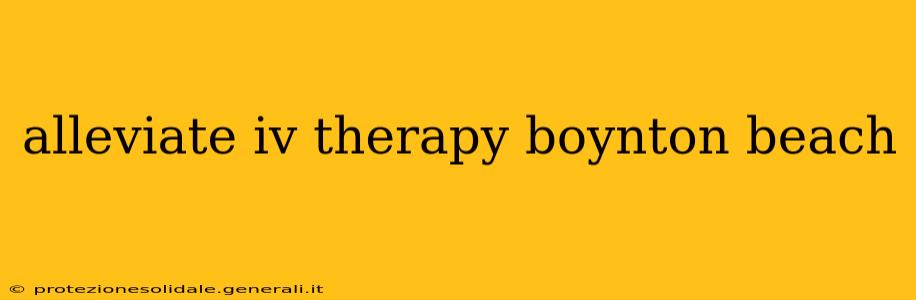 alleviate iv therapy boynton beach