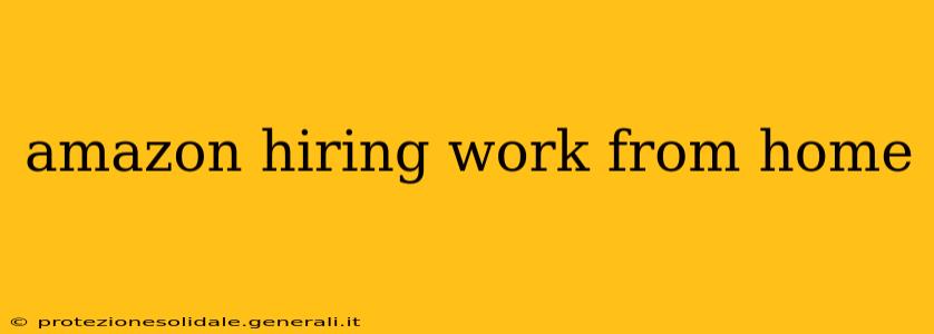 amazon hiring work from home