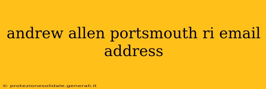 andrew allen portsmouth ri email address