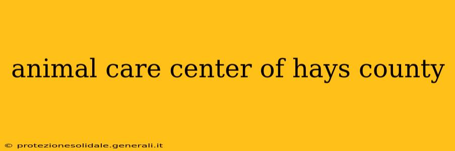 animal care center of hays county