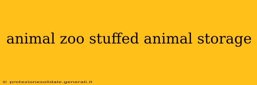 animal zoo stuffed animal storage