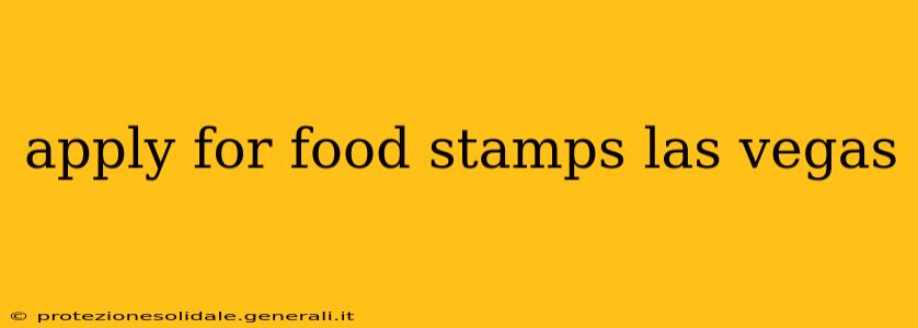 apply for food stamps las vegas