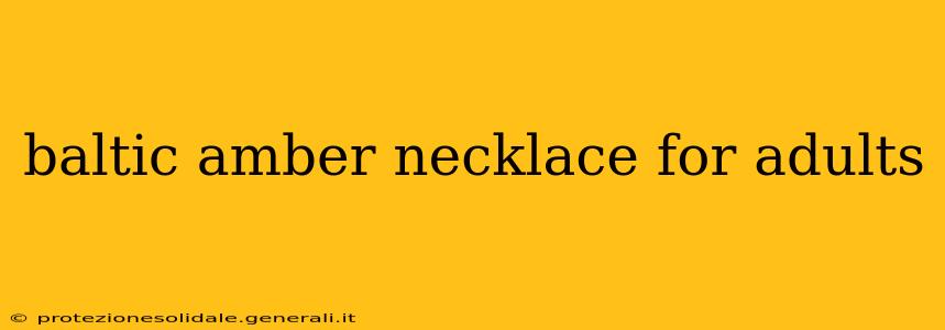 baltic amber necklace for adults