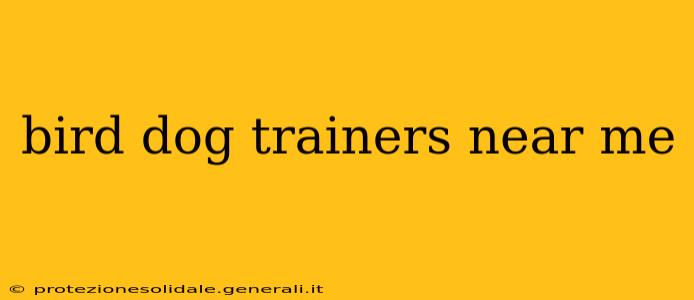 bird dog trainers near me