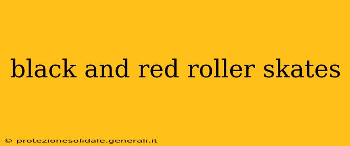 black and red roller skates