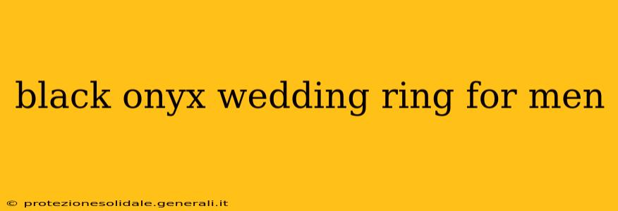 black onyx wedding ring for men