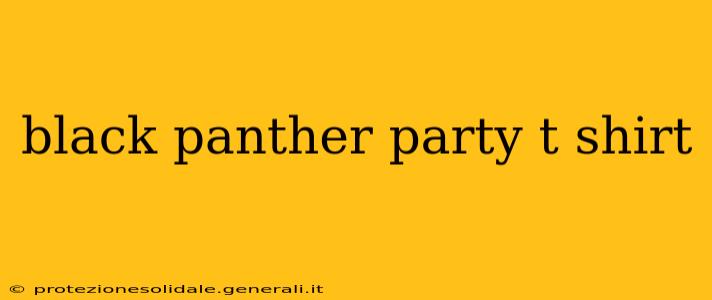 black panther party t shirt