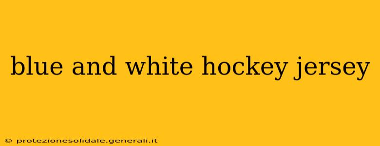 blue and white hockey jersey