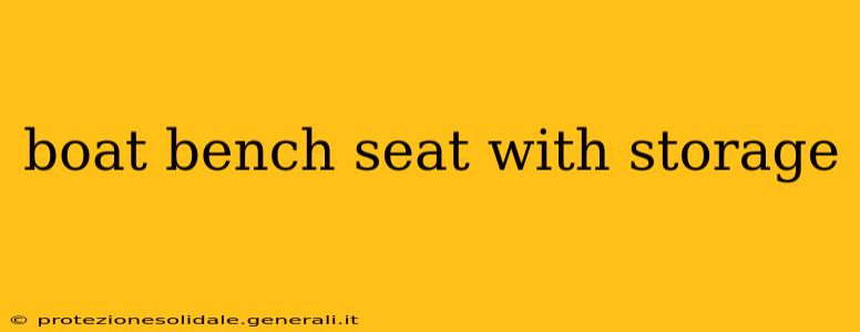 boat bench seat with storage