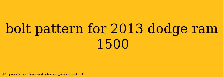 bolt pattern for 2013 dodge ram 1500