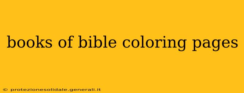 books of bible coloring pages