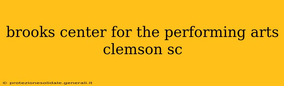 brooks center for the performing arts clemson sc