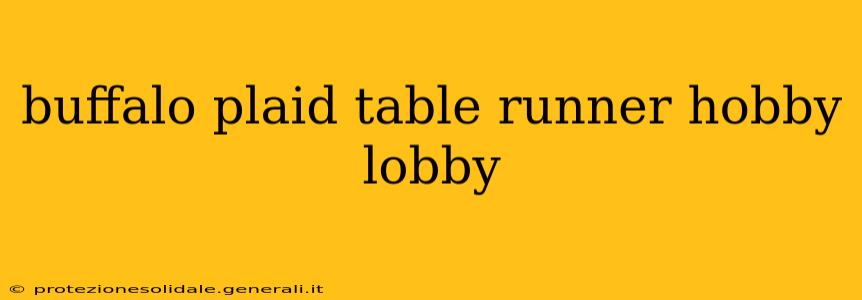 buffalo plaid table runner hobby lobby