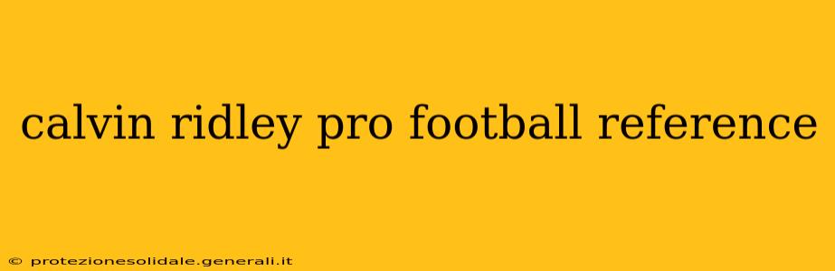 calvin ridley pro football reference