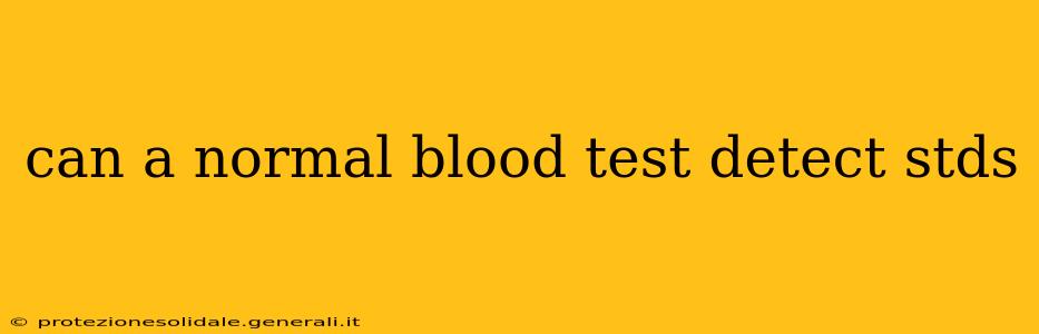 can a normal blood test detect stds