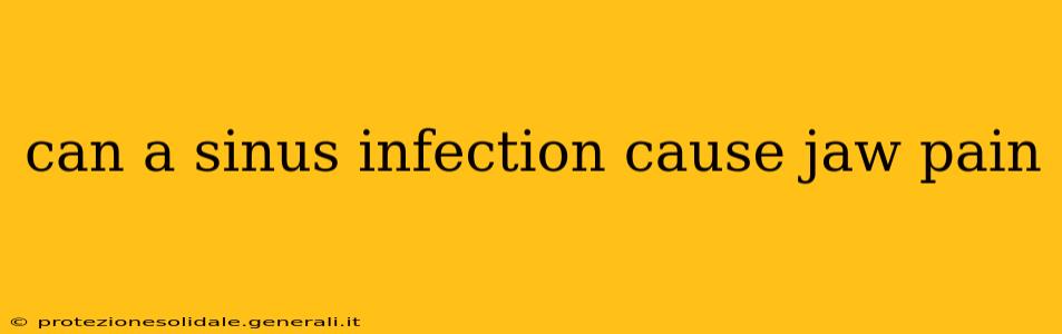 can a sinus infection cause jaw pain
