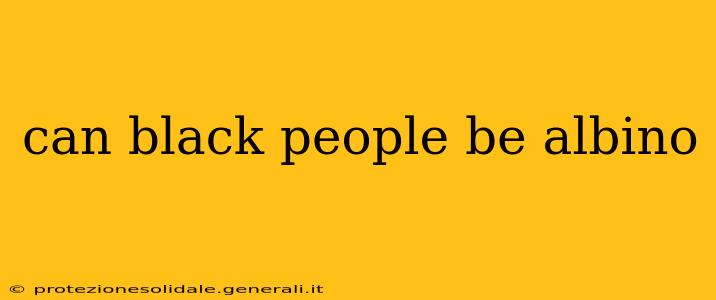 can black people be albino