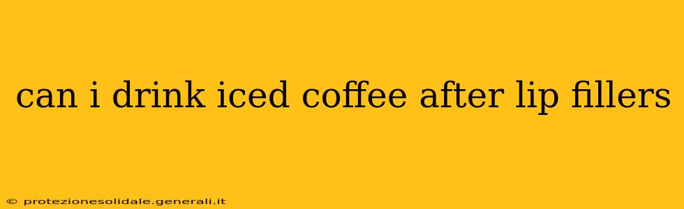 can i drink iced coffee after lip fillers