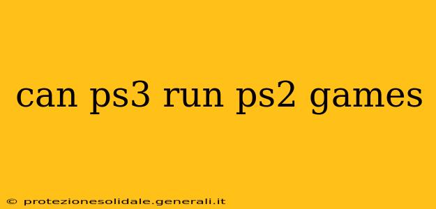 can ps3 run ps2 games