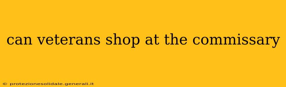 can veterans shop at the commissary